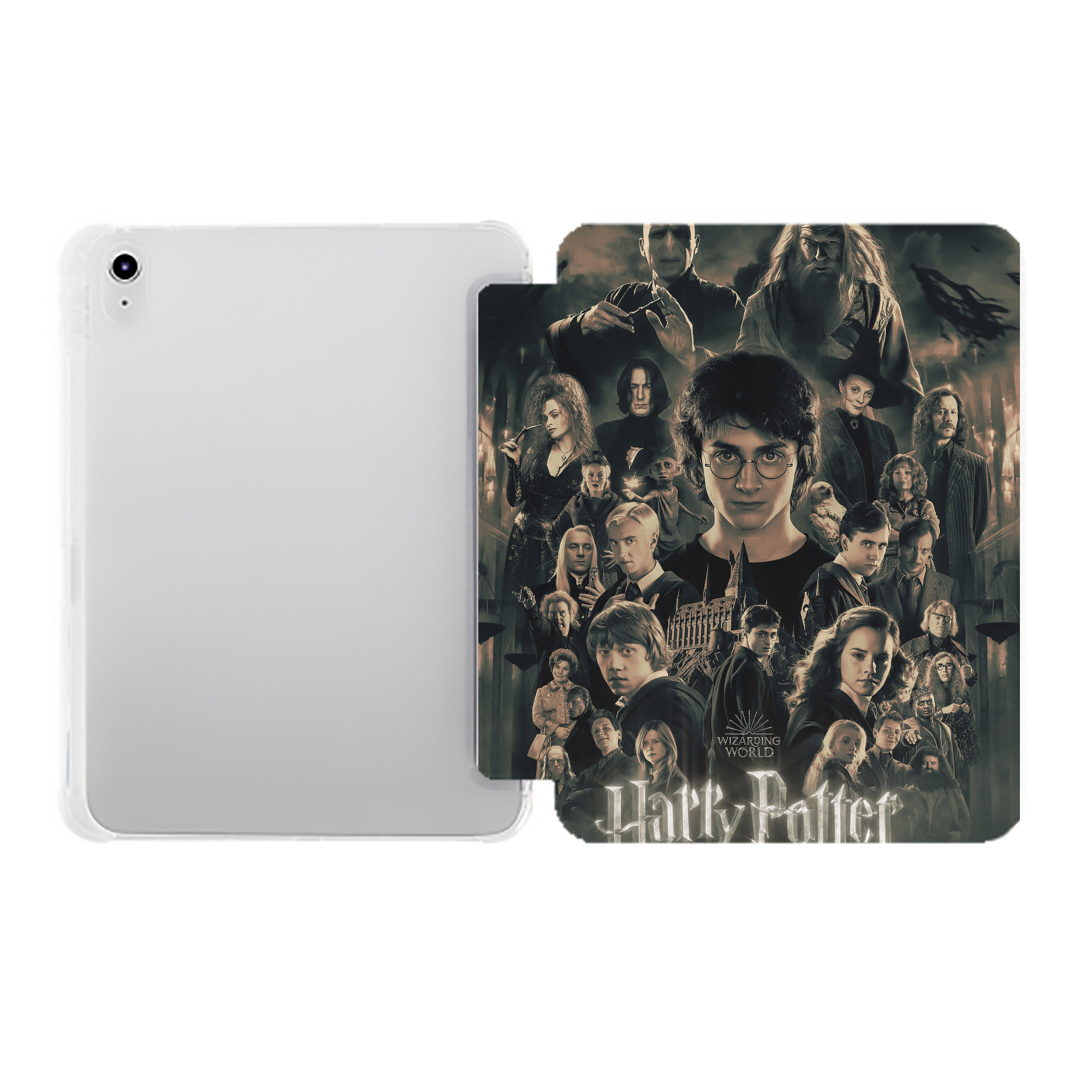 （画像用） Harry Potter ハリー・ポッターシリーズ IPad ケース ペン収納付き 三つ折りスタンド PUレザー×シリコン 対応機種9.5/10.5/10.9インチ